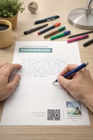carta Hoja carta invitación a conmemoración 2026