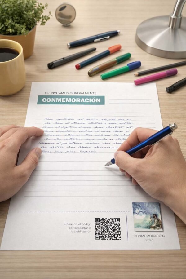 carta Hoja carta invitación a conmemoración 2026