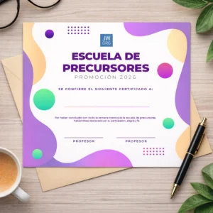 Diploma Escuela de Precursores Editable PDF 2026