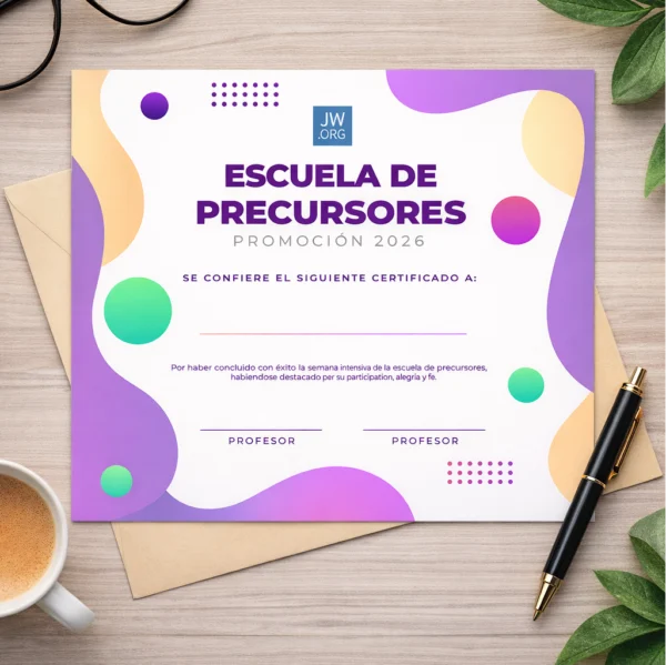 certificado 1 Diploma Escuela de Precursores Editable PDF 2026