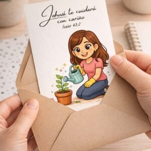 arjeta de Ánimo con Texto Bíblico Inspirador